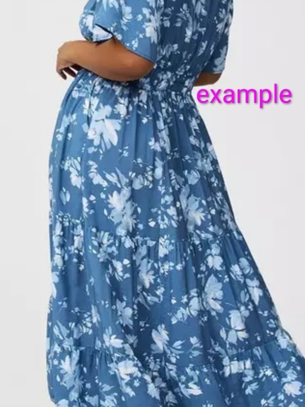 Torrid Blue / White Floral Maxi Dress Size 5 - Picture 8 of 8